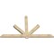 Ekena Millwork Kennewick Rough Sawn Timber Gable Bracket, Douglas Fir, 108"W x 63"H x 4"D x 6"F, 14/12 Pitch GBW108X63X0406KEN00RDF - alternate 4
